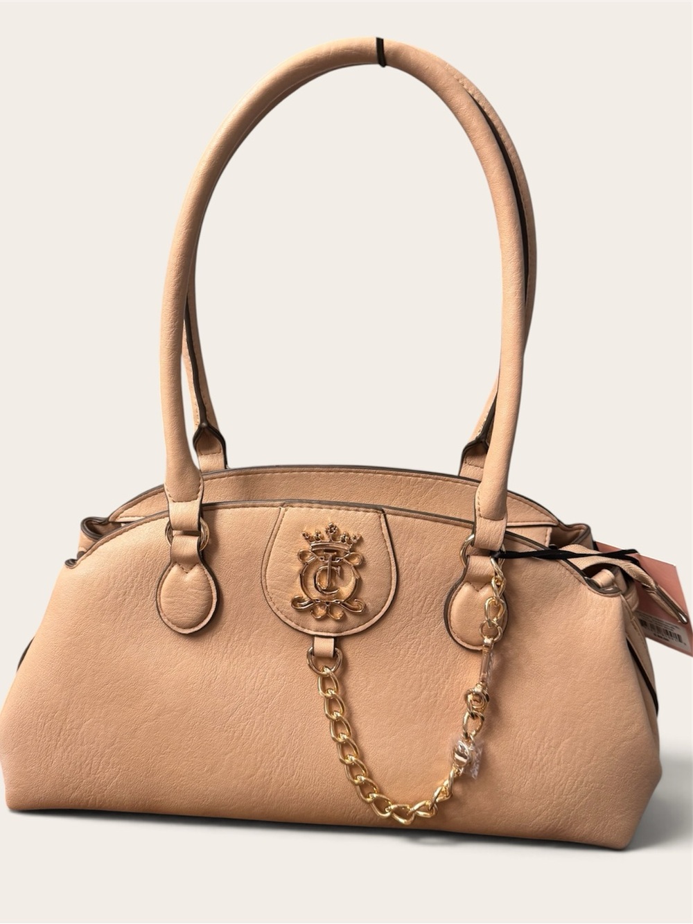 Juicy Couture Royal Crest Satchel with Gold Chain Accent